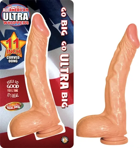 All American Curved Suction Cup Dong - Real Feel, 11 Inches of Fun!