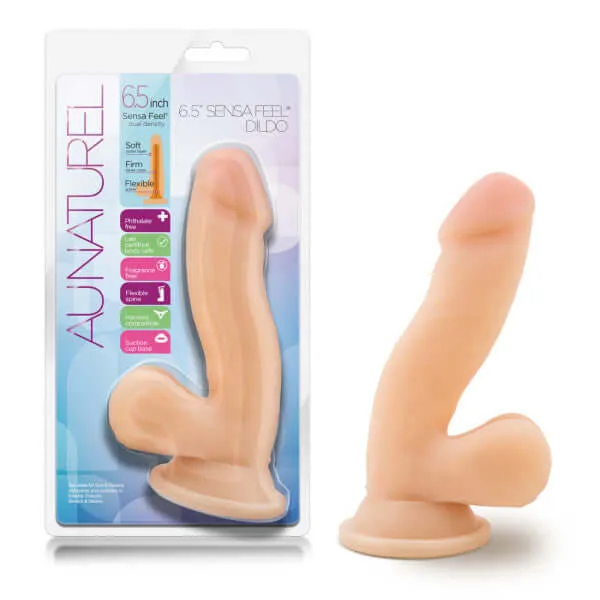 Au Naturel 6.5 inches Sensa Feel Dildo Beige