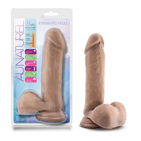 Au Naturel 8 inches Sensa Feel Dildo: Experience Realistic Pleasure