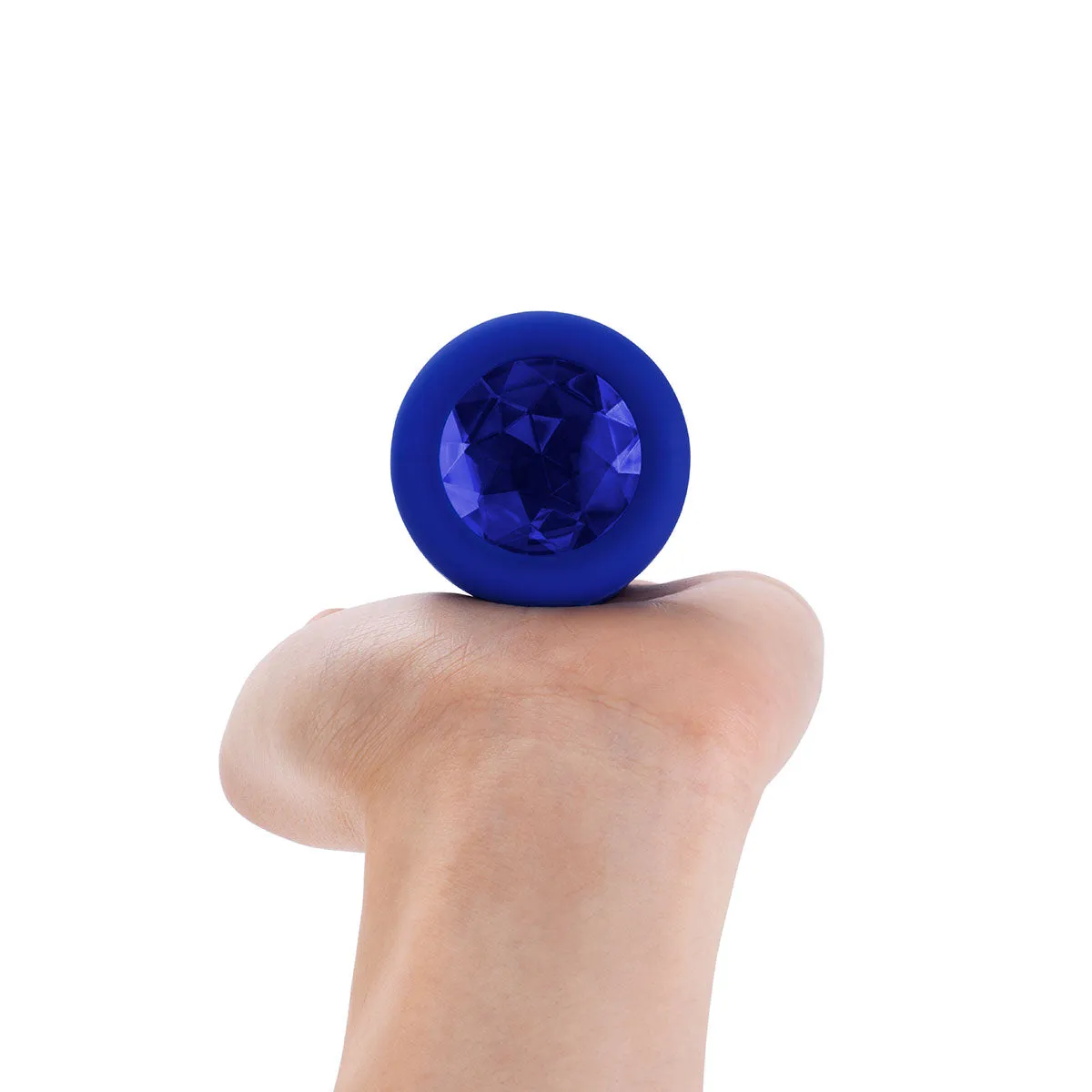 B-Vibe Vibrating Jewel Plug L/XL - Blue Sapphire