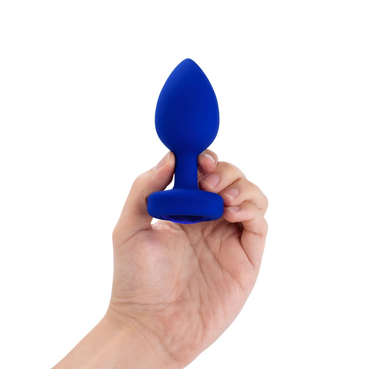 B-Vibe Vibrating Jewel Plug L/XL - Blue Sapphire