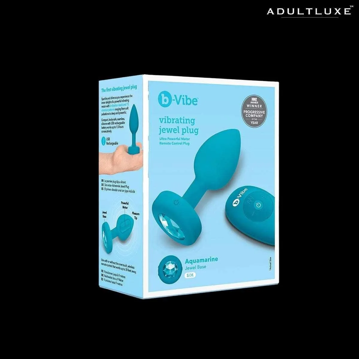 B-Vibe Vibrating Jewel Plug with Remote