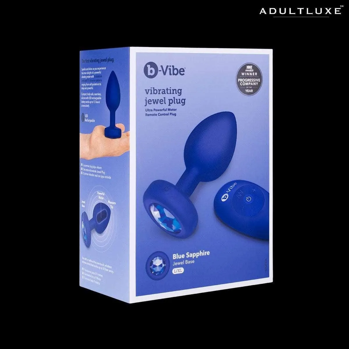 B-Vibe Vibrating Jewel Plug with Remote