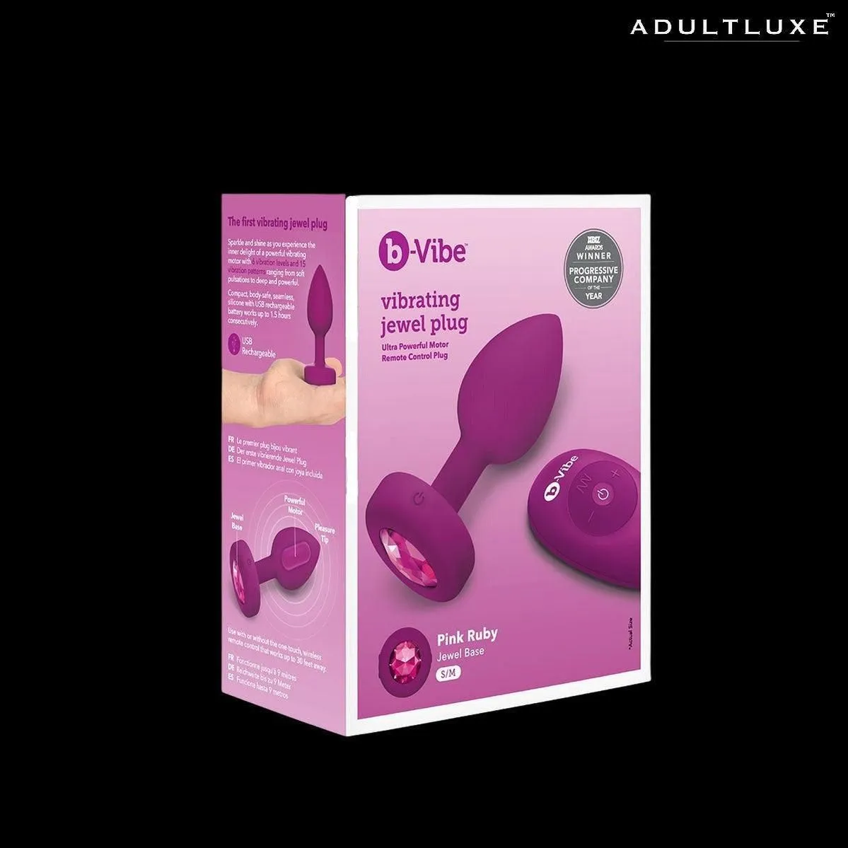 B-Vibe Vibrating Jewel Plug with Remote