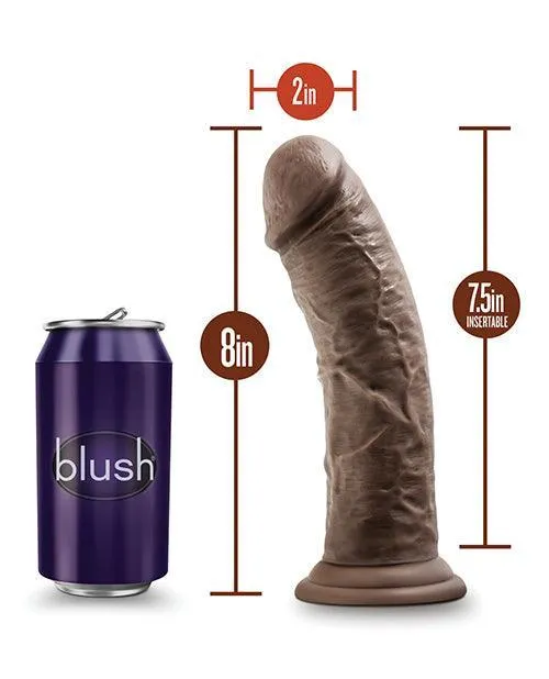 Blush Dr. Skin Plus 8" Posable Dildo - Chocolate