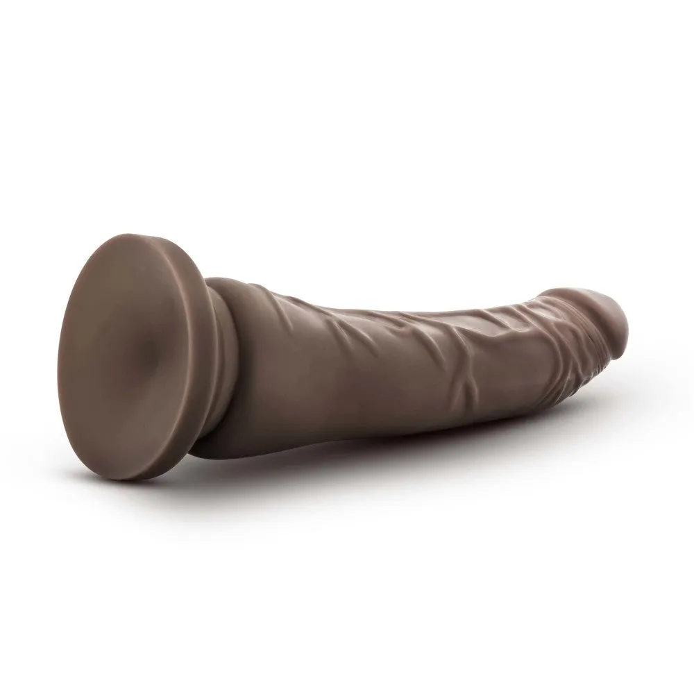 Dr. Skin Plus By Blush® | Realistic Chocolate 9-Inch Long Soft Yet Erect & Posable Dildo With Suction Cup Base