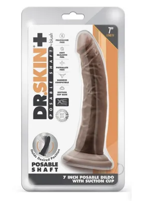 Dr Skin Plus Posable Dildo 7 Chocolate