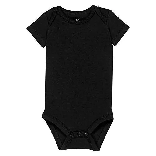 HonestBaby: Organic Cotton Short-Sleeve Baby Bodysuits - 100% GOTS Certified (Pack of 5)