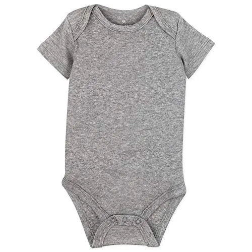 HonestBaby: Organic Cotton Short-Sleeve Baby Bodysuits - 100% GOTS Certified (Pack of 5)