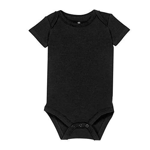 HonestBaby: Organic Cotton Short-Sleeve Baby Bodysuits - 100% GOTS Certified (Pack of 5)