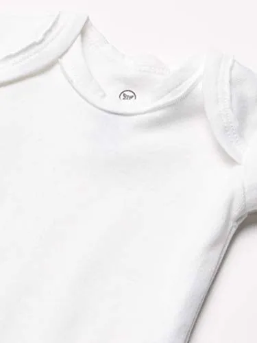 HonestBaby: Organic Cotton Short-Sleeve Baby Bodysuits - 100% GOTS Certified (Pack of 5)