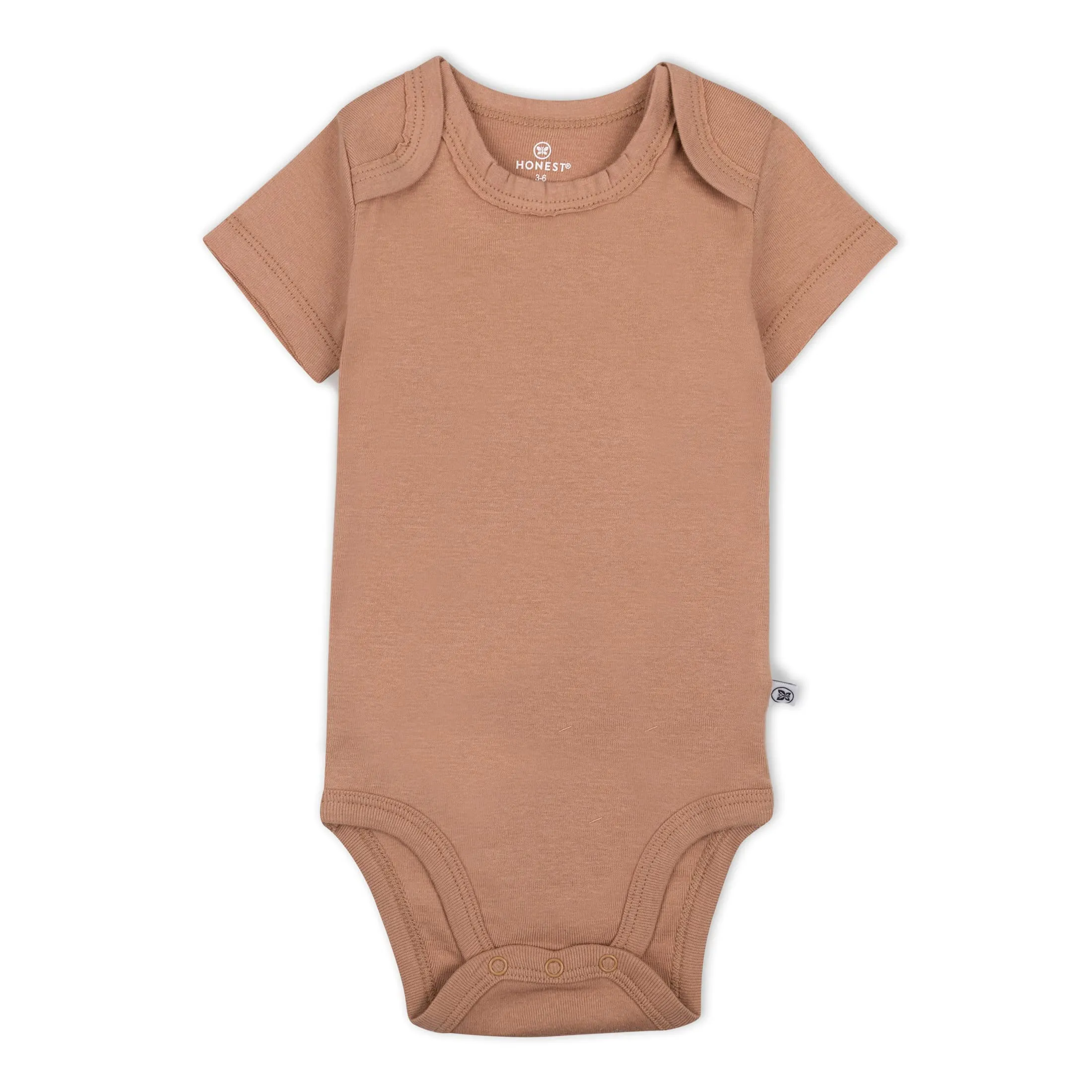 HonestBaby: Organic Cotton Short-Sleeve Baby Bodysuits - 100% GOTS Certified (Pack of 5)