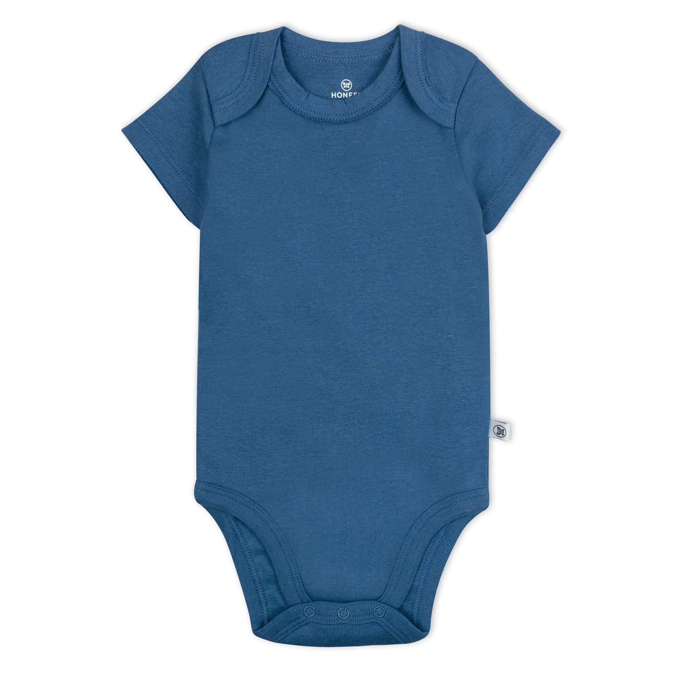 HonestBaby: Organic Cotton Short-Sleeve Baby Bodysuits - 100% GOTS Certified (Pack of 5)