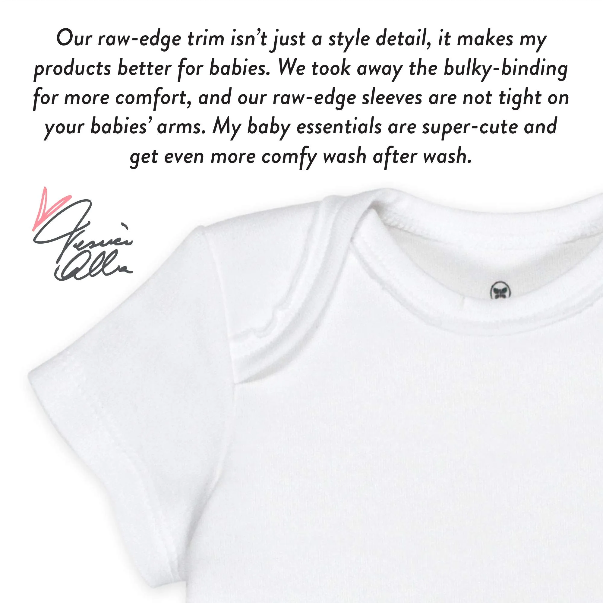 HonestBaby: Organic Cotton Short-Sleeve Baby Bodysuits - 100% GOTS Certified (Pack of 5)