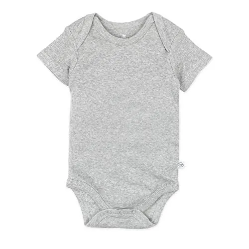 HonestBaby: Organic Cotton Short-Sleeve Baby Bodysuits - 100% GOTS Certified (Pack of 5)