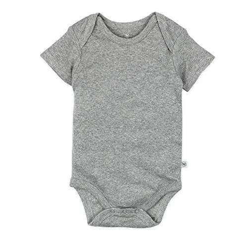 HonestBaby: Organic Cotton Short-Sleeve Baby Bodysuits - 100% GOTS Certified (Pack of 5)