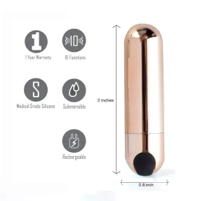 JESSI RECHARGEABLE MINI BULLET ROSE GOLD