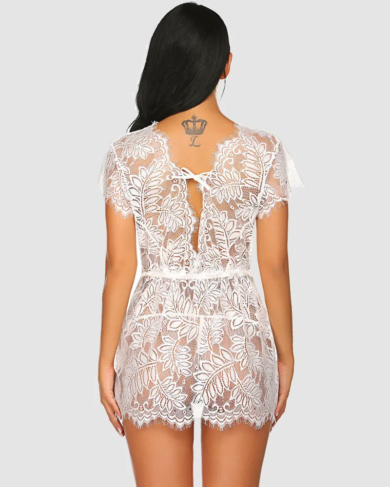 Lace Chemise Mesh Eyelash Lace Babydoll