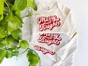 Merry and Bright Bold Organic Long Sleeve Bodysuit