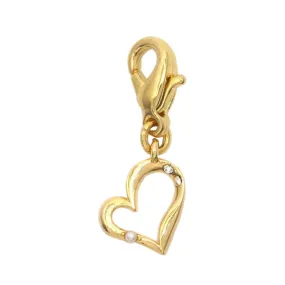 Open Heart Clip On Face Mask Charm