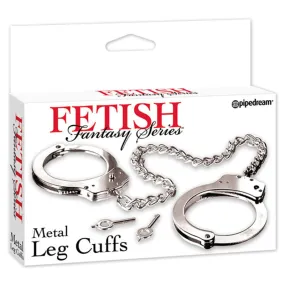 Pipedream Fetish Fantasy Series Metal Leg Cuffs Silver