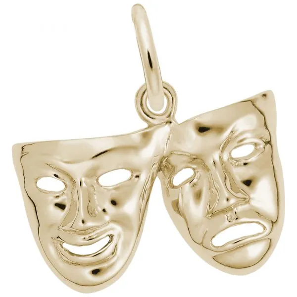 Rembrandt Charms Comedy & Tragedy Masks Charm