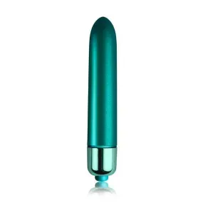 Rocks off Blue Waterproof Mini Bullet Vibrator with 10-functions