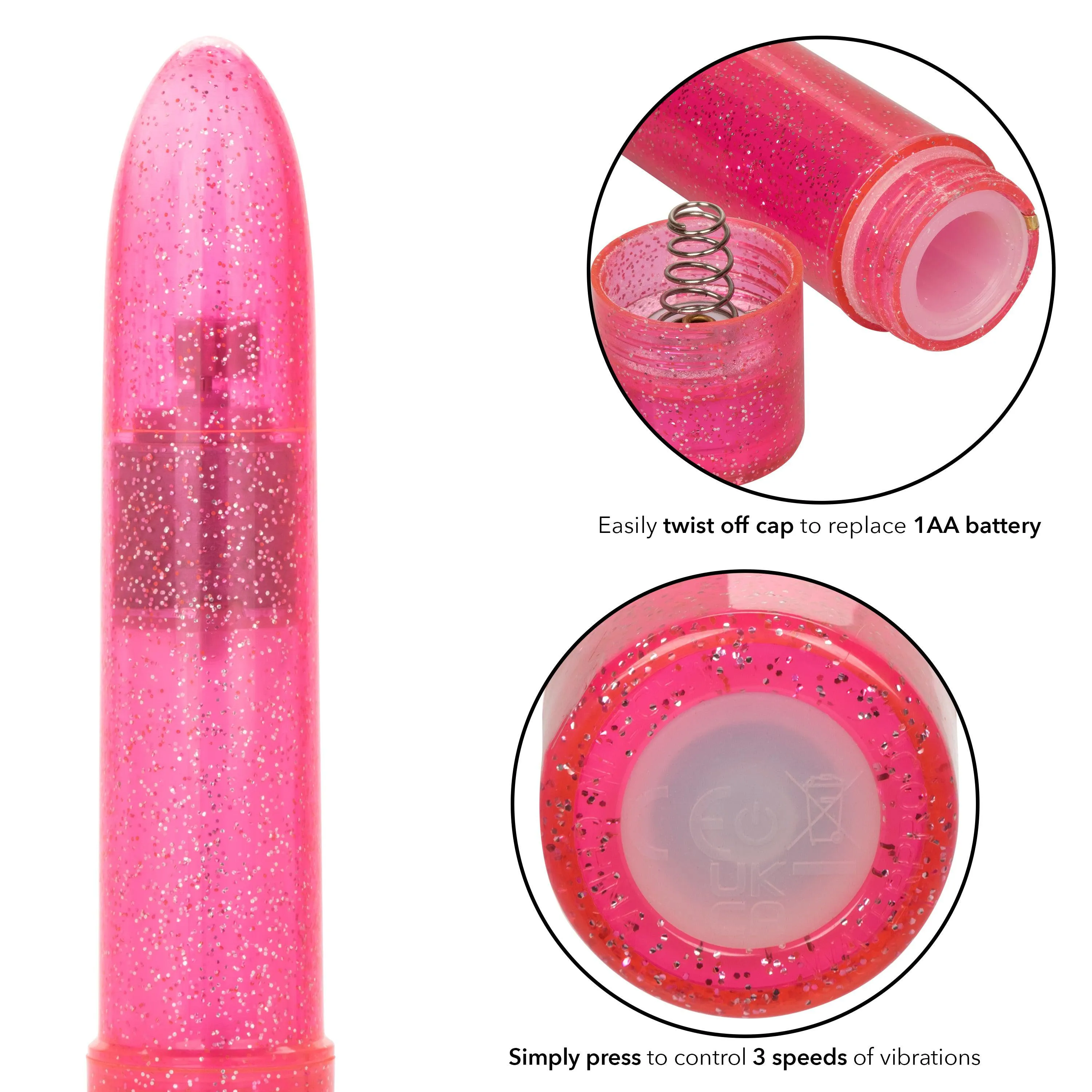 Sparkle Mini Vibe - Pink - 4.5 inch