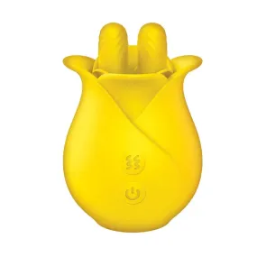 Yellow Clittastic Tulip Finger Rechargeable Massager