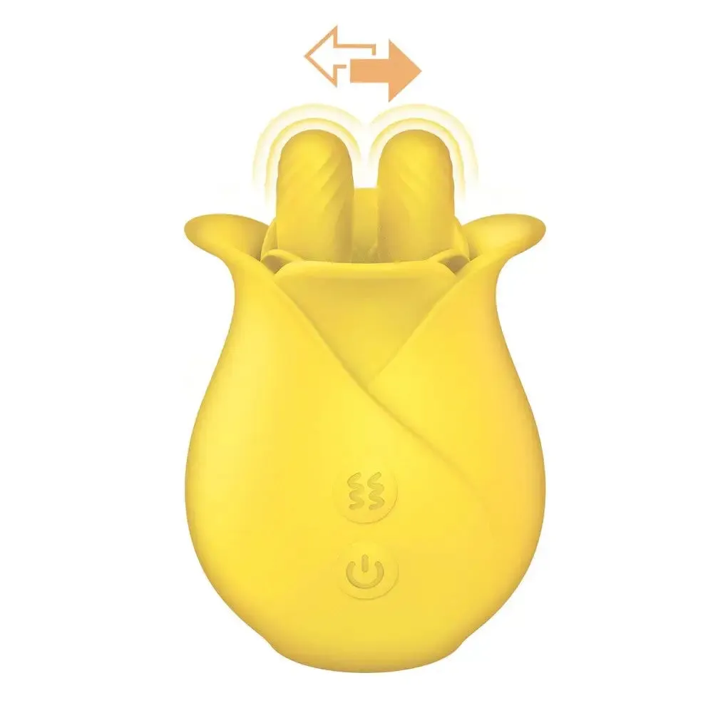 Yellow Clittastic Tulip Finger Rechargeable Massager