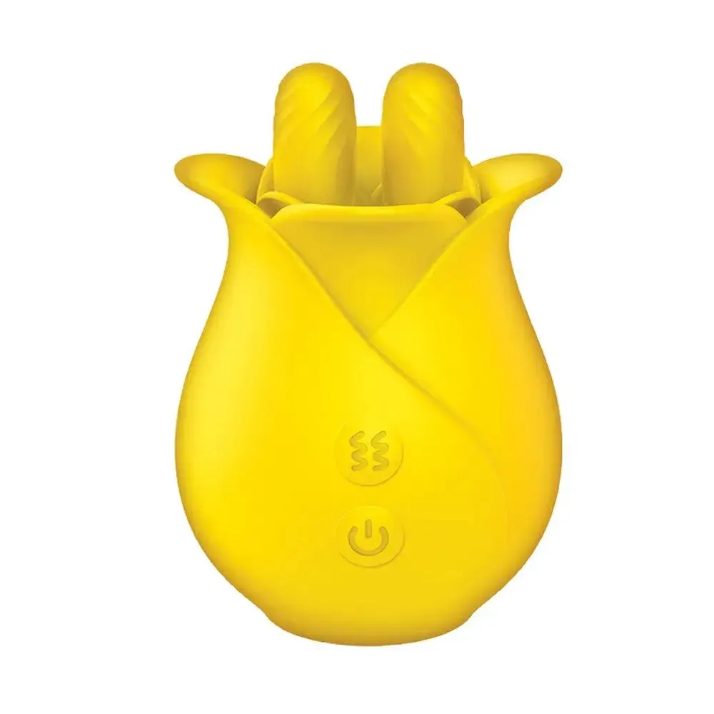 Yellow Clittastic Tulip Finger Rechargeable Massager